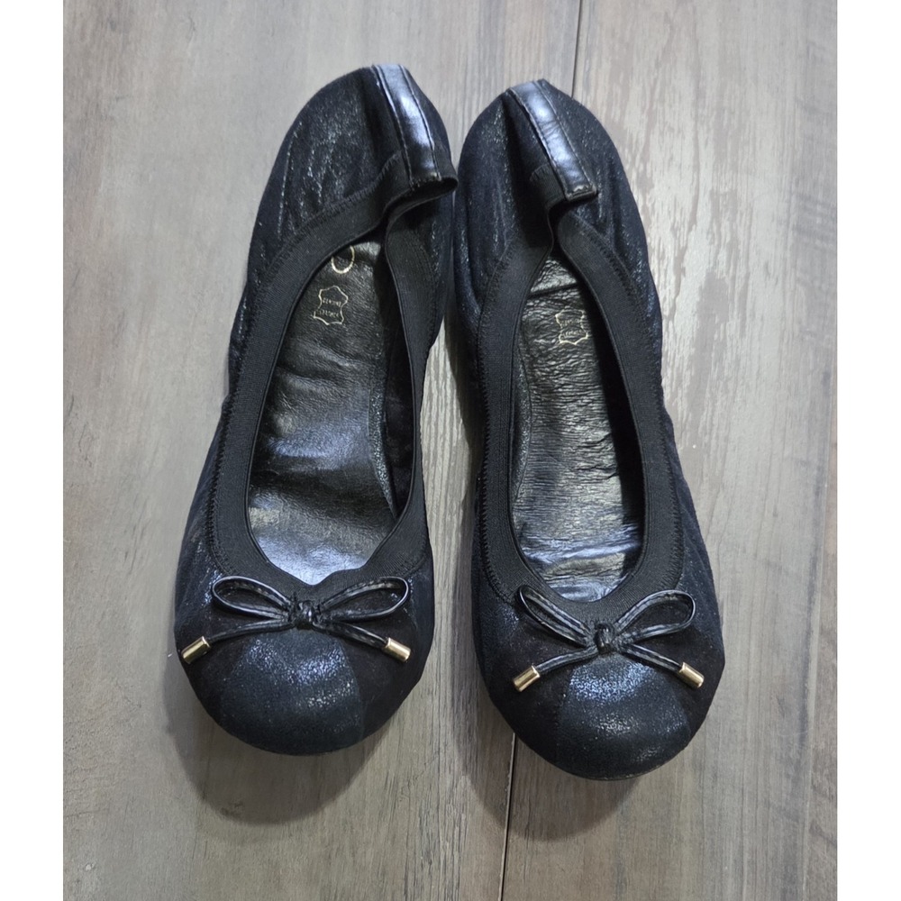 ALDO Black Ballet Flats Genuine Leather Women Sz 10